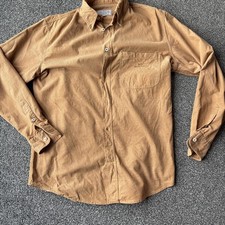 Armani Jeans Men’s Long Sleeve Small Cord Tan/Brown Shirt  Mark See Des (01/06)