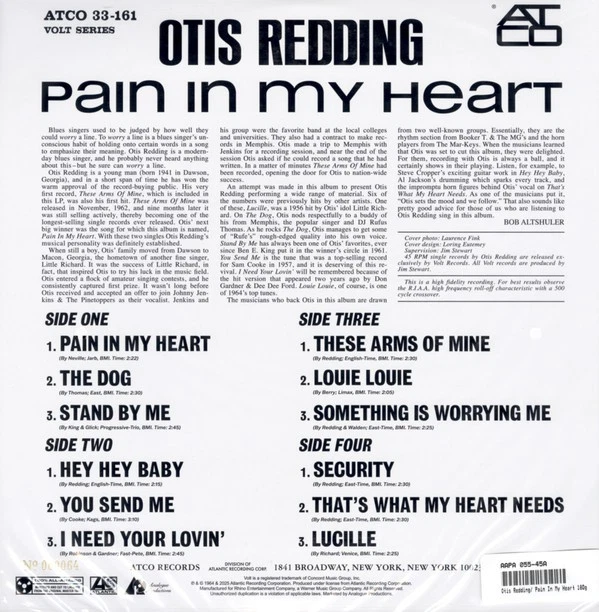ANALOGUE PRODUCTIONS APA-055-45 OTIS REDDING PAIN IN MY HEART 2LP 45rpm ! - Bild 2 von 4