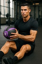 Medicine Ball 8 LB   Weighted Fitness Ball Non-Slip Surface Strength Workout Gym