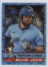 2025 Topps Heritage High Number Chrome Light Blue Sparkle Nathan Lukes #601 2g8