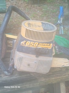 Partner K650 Super Gasoline Chainsaw, Yellow, Choke Feature