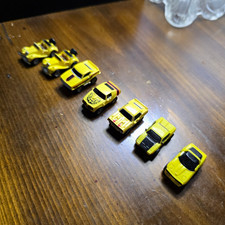 Vintage Galoob Micro Machines Yellow Cars Lot of 7 Sports Cars 1980s/90s