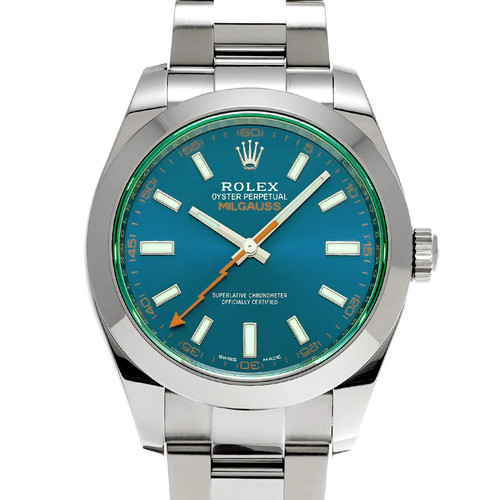 Rolex Milgauss 116400GV 40mm Stainless Steel Black Wristwatch ...