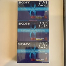 Sony P6-120MP Cassette Tape 120 min Recordable Anti-Static Lid 3-Pack