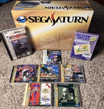 JPN Sega Saturn Bundle W US MKII! - With Action Replay - Region Free! US Seller!