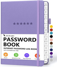 Password Book with Alphabetical Tabs   Hardcover Internet Address  Password Org