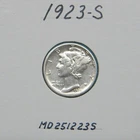 1923-S Mercury dime, 90% silver dime
