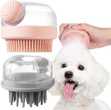 Dog Bath Brush - 2 PCS Dog Shampoo Brush,Dog Scrubber for Bath, Pet Dog Groom...