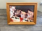 Cute Holiday Decor Framed Christmas Kittens Photo — photo 1
