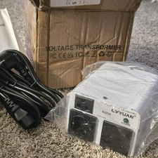 LVYUAN 800W Voltage Transformer Step Up 110V to 220V, Step Down US UK & EU Cords