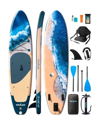 Inflatable Stand Up Paddle Board with Seat, 11' x 33'' x 6'' Ultra-Wide 2-in-1 ...