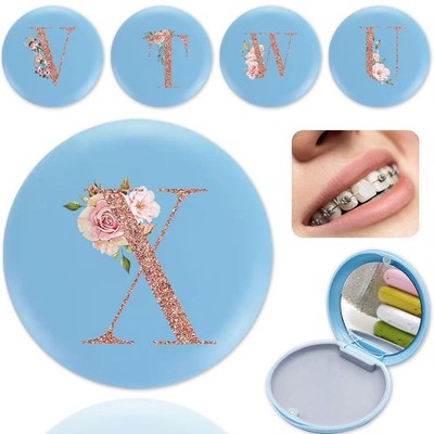 UK Kieferorthopädische Retainer Box Zahnspangen Zahnersatz Dental Etui Aufbewahrung mit Spiegel