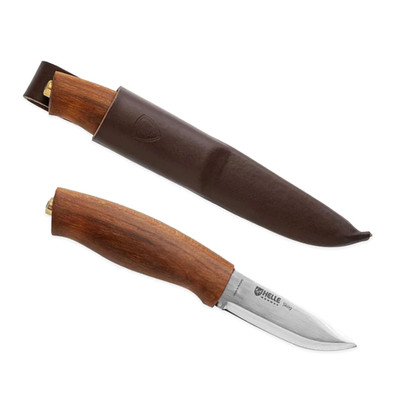 Helle Skog - Carving Knife Stick Tang Stainless Steel Fixed Blade Sheath Curly