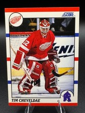 Tim Cheveldae Detroit Red Wings Goalie 1990-91 Score ROOKIE Card # 87 Near Mint. rookie card picture