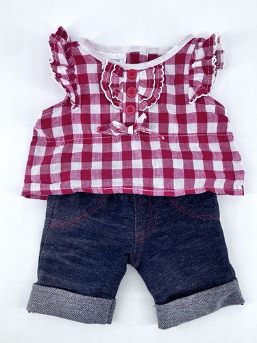 Build A Bear Clothes Hello Kitty Red Gingham Outfit Will Fit Most 15” - 17” BAB - Picture 1 of 3