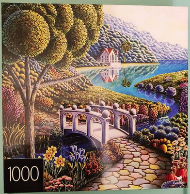 Cardinal Puzzle 1000 pc Jigsaw Sealed Fantasy Surrealism Pond Garden Landscape