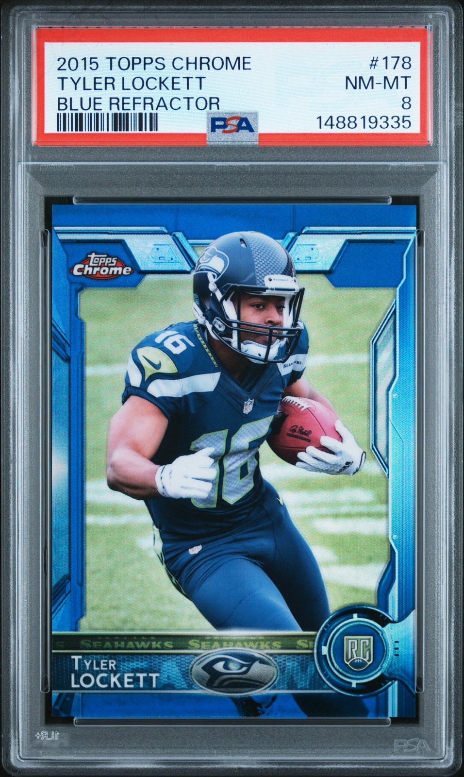 Tyler Lockett Topps Chrome #178 Blue Refractor