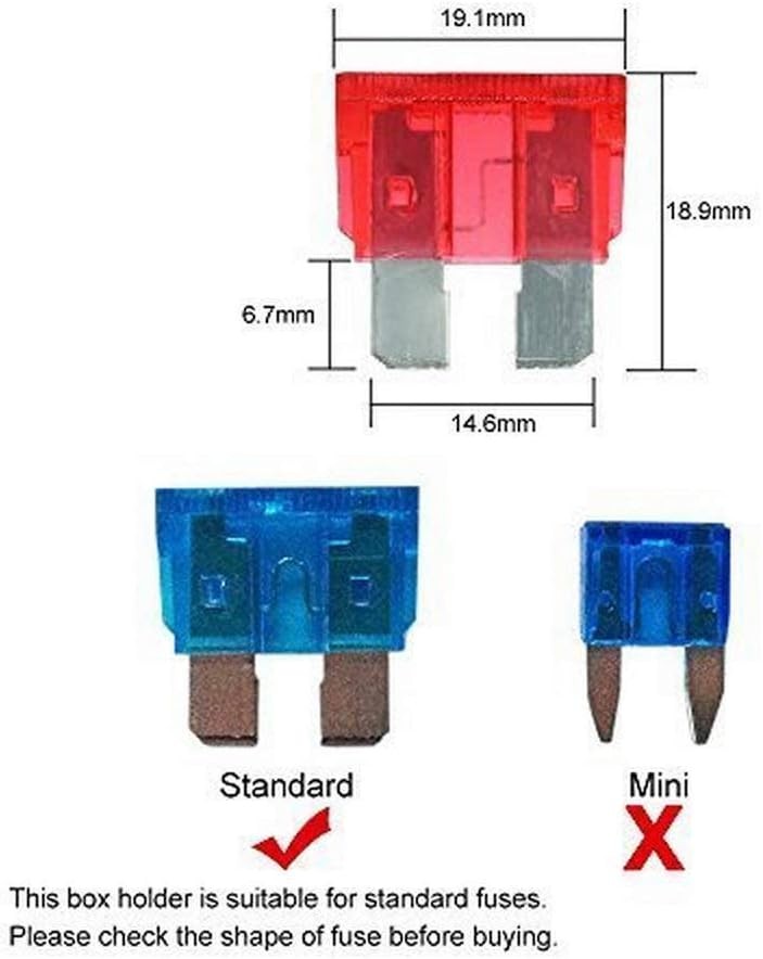 10 Way DC 12~32V Blade Fuse Box Holder Fuse Block with LED Warning Light 10 way