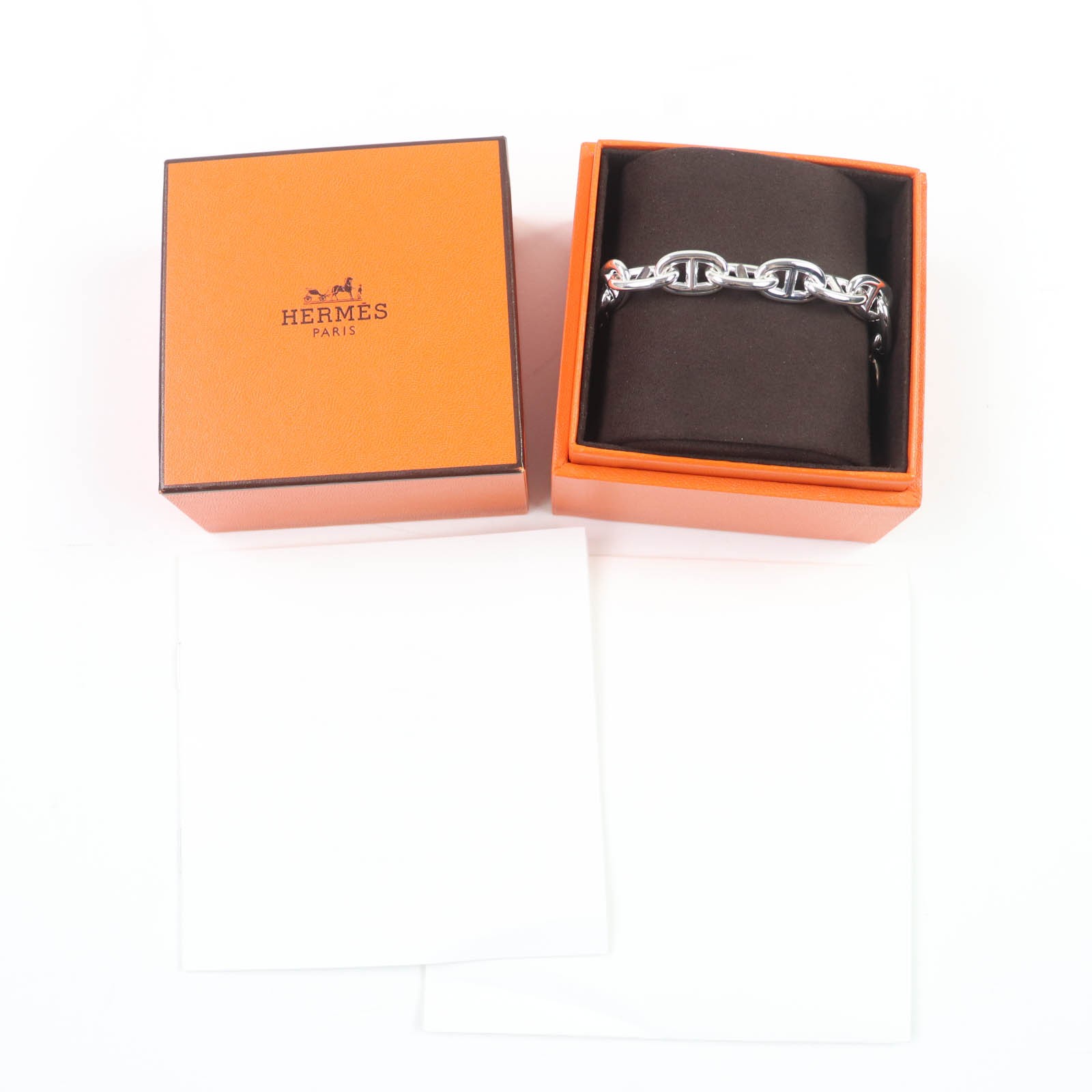HERMES bracelet Chene Dunkle MM 13 frames Silver AG925 Women thumbnail 2