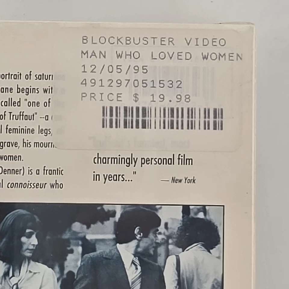The Man Who Loved Women VHS Sealed By Blockbuster - French w English Subtitles - Image 3 of 4
