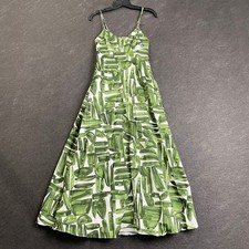 BANANA REPUBLIC Poplin Cut-Out Maxi Dress Women's Size 2 Green 
