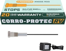Corro-Protec RV Anode Rod for Hot Water Heater, 20-Year Warranty Powered Anode,