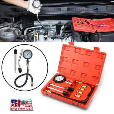 #ad #ad Petrol Engine Compression Tester Kit 0 300 PSI Fuel Cylinder Pressure Gauge Tool $26.21