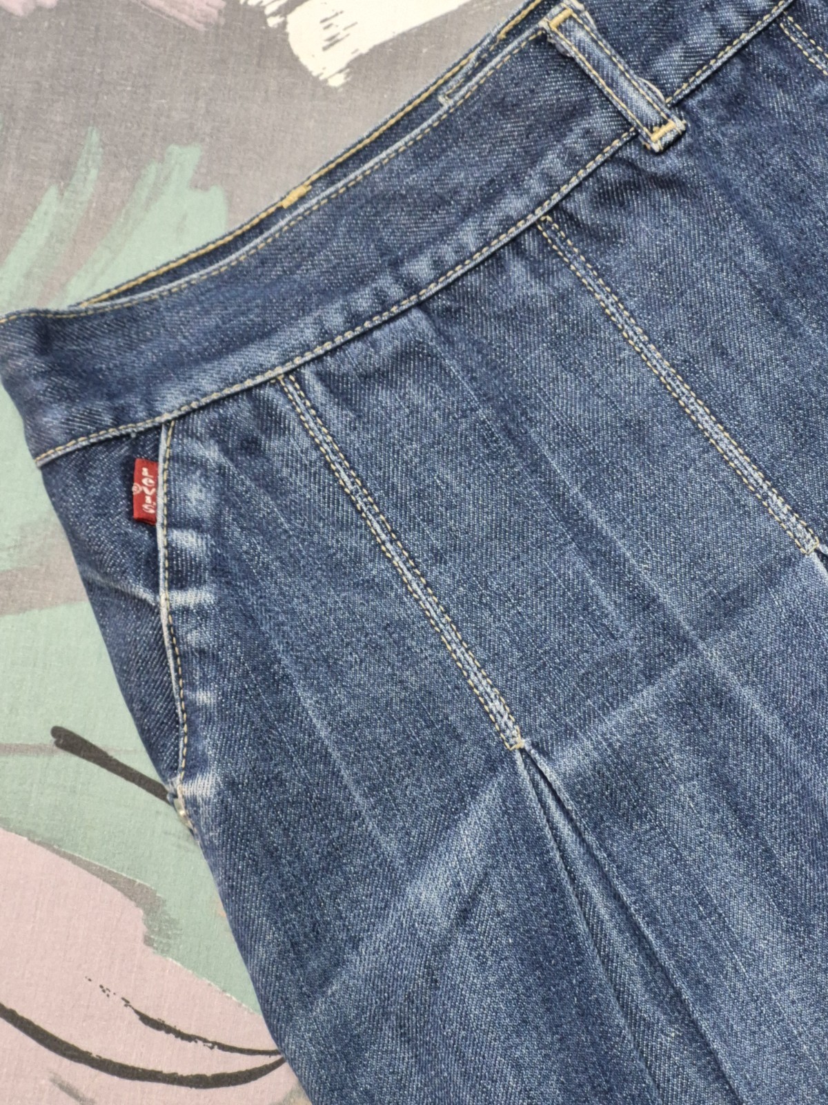 ​Womens Levi's Blue Denim Jeans Skirt Size 38 Vintage - Great Condition image 7