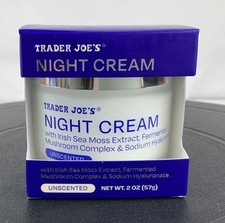 Trader Joe  s Night Cream Irish Sea Moss Extract Fermented Mushroom Complex 2 OZ