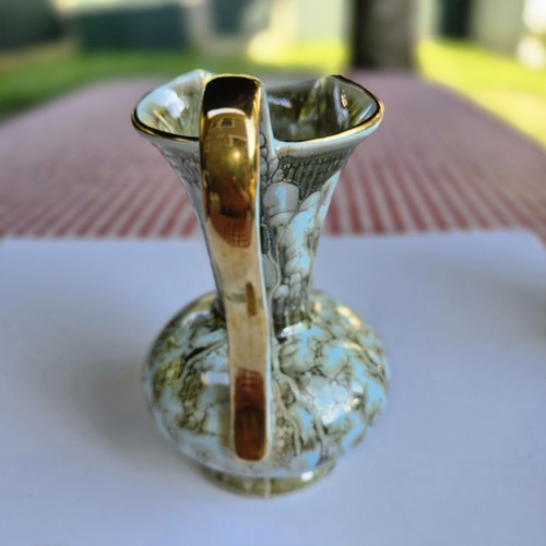 Vintage Delft Holland Teal & Robin Egg Blue Porcelain MCM Pitcher/w Handle 7.5" - Picture 3 of 13