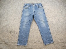 Wrangler Cowboy Cut 31MGSHD Jeans Mens 36x30 Blue Medium Wash Straight Denim