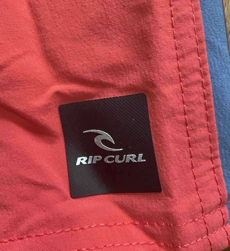 Rip Curl Mirage Youth Board Shorts Boy 28 Coral Red Cordura Fabric Surf Swimsuit - Image 2 of 4