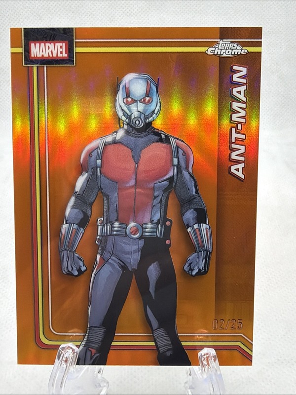 2026 Topps Chrome Marvel Ant Man Orange Refractor /25 True Orange 2/25