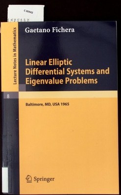 Linear elliptic differential systems and eigenvalue problems. The Johns Hopkins