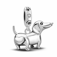 💖 LOVE Charm Anhänger  DACKEL  für  Armband oder Kette 925 Silber 💖
