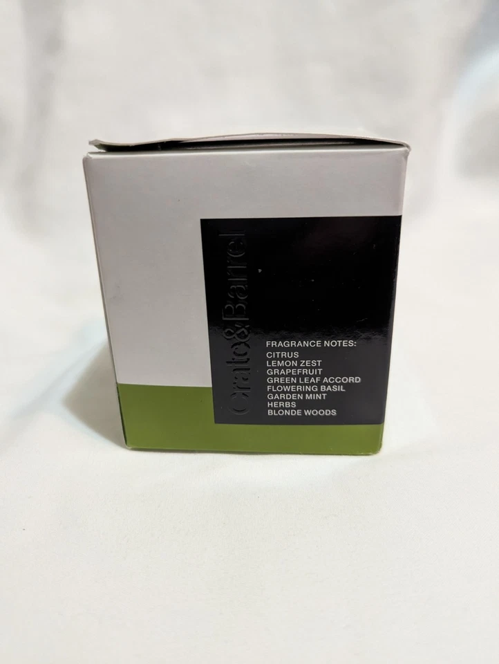 Crate & Barrel, 8oz soy wax blend candle, NIB, Grapefruit & Basil - Image 4 of 4