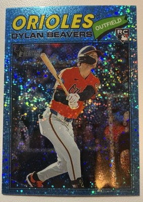 2026 Topps Heritage Light Blue Sparkle Dylan Beavers #48 Orioles