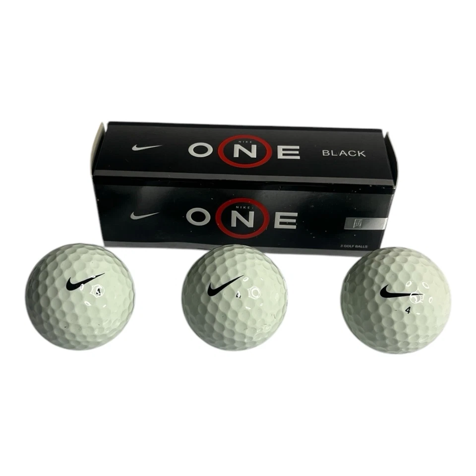 Nike Golf ONE Negro Tiger Woods 1 Manga 3 Pelotas de Golf Tecnología de Potencia Retirada Foto 2 de 4