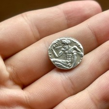 Ancient Roman Old Coated Coin Rare Small Cleaned Coin In good condition