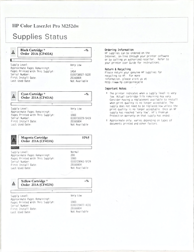 HP LaserJet Pro M252DW Bluetooth Wireless Color Laser Printer w/ Toner 1.4K Pgs - Picture 8 of 10