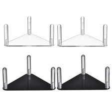 Pack of 2 Clear Acrylic Football Display Stands for Sports Memorabilia Storage