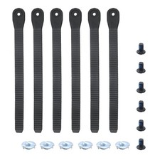 Risbay 6PCS Black ABS Snowboard Binding Ladder Straps Ankle