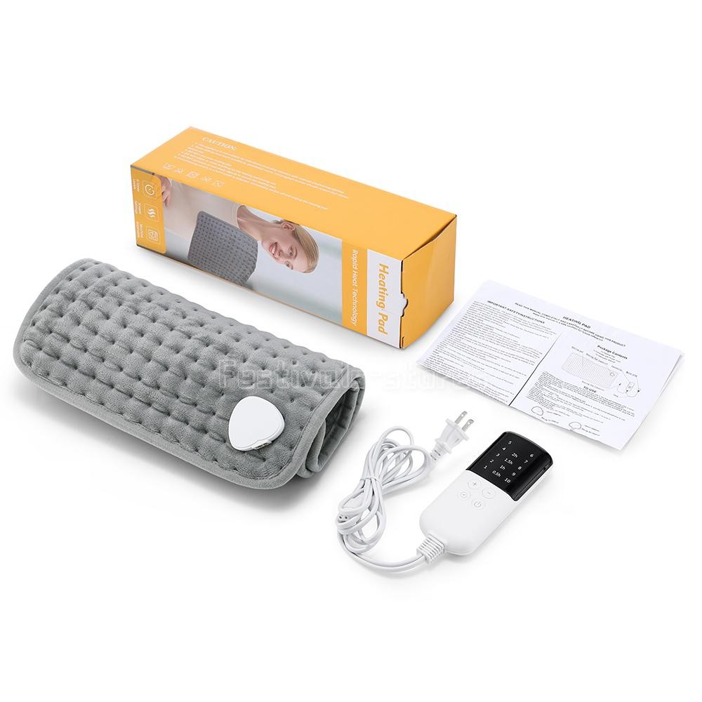 Electric Heating Pad For Back Pain & Cramps Relief 12"x24"10 Level Auto Shut Off