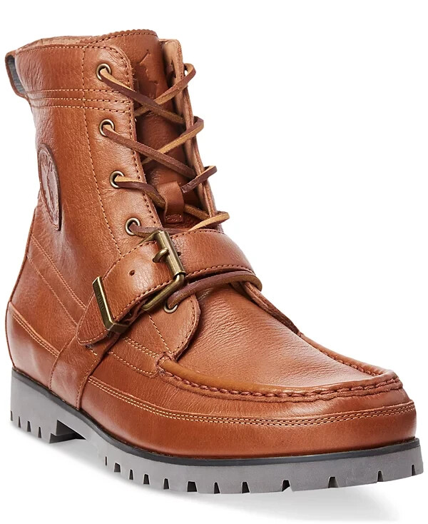 POLO RALPH LAUREN Ranger Tumbled Leather men's Boot COLOR BROWN