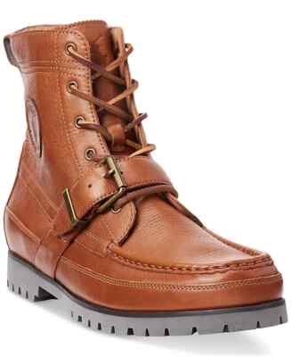 LAUREN RALPH LAUREN Boots ラルフローレン ブーツ Amazon.com | POLO RALPH LAUREN Ranger Mid Teak/Natural Sherpa 7 D