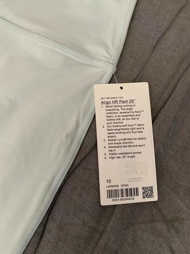 NWT Lululemon Align HR Pant 25''&28"~sz:2,4,6,10~Lavender Dew &Chrome&Ocean Air - 第 17/23 張圖片