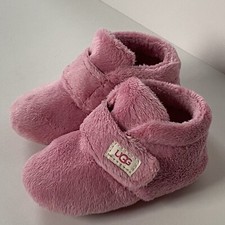 UGG Baby Bixbee Stuffie Size 4 5 Infant Pink Fleece Booties Girls Shoes Slippers