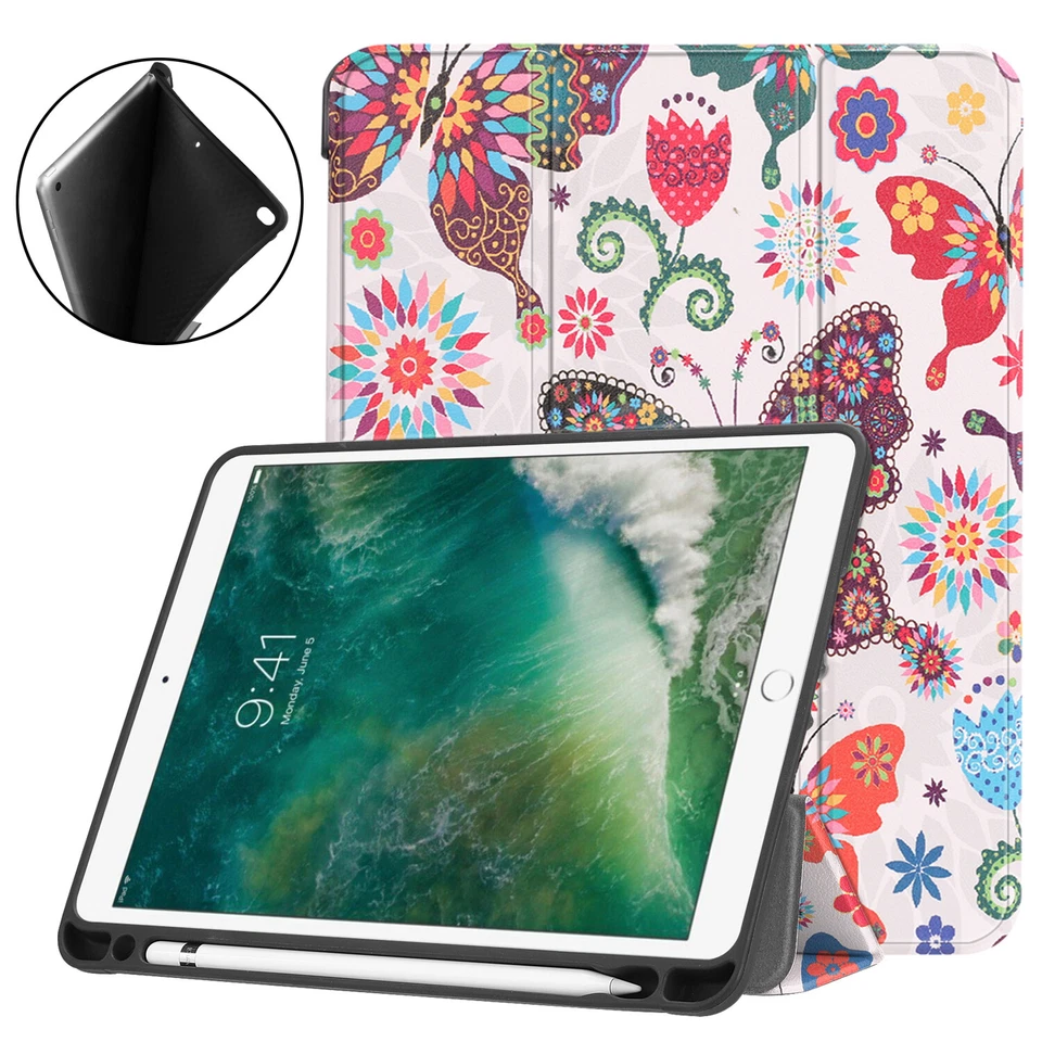 Funda Plegable Folio Magnética para iPad Air 2 Auto Dormir/Despertar con Soporte para Pluma Foto 2 de 4