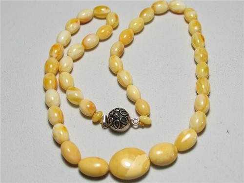 Alte Bernsteinkette Butterscotch heller butterscotch vintage amber necklace - Bild 6 von 7