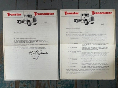 Vintage Original IH International Harvester Transtar Truck Transmitter letters